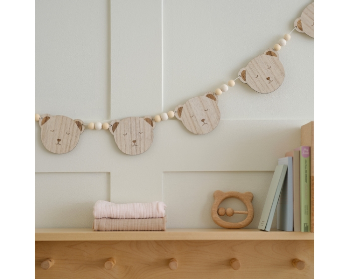 Houten Slinger Teddy Beer&Kralen Ginger Ray (1,5m) afbeelding