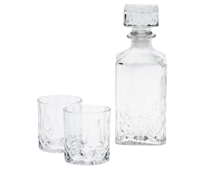 Whiskey Karaf (900ml) - met 2 glazen (280ml) afbeelding
