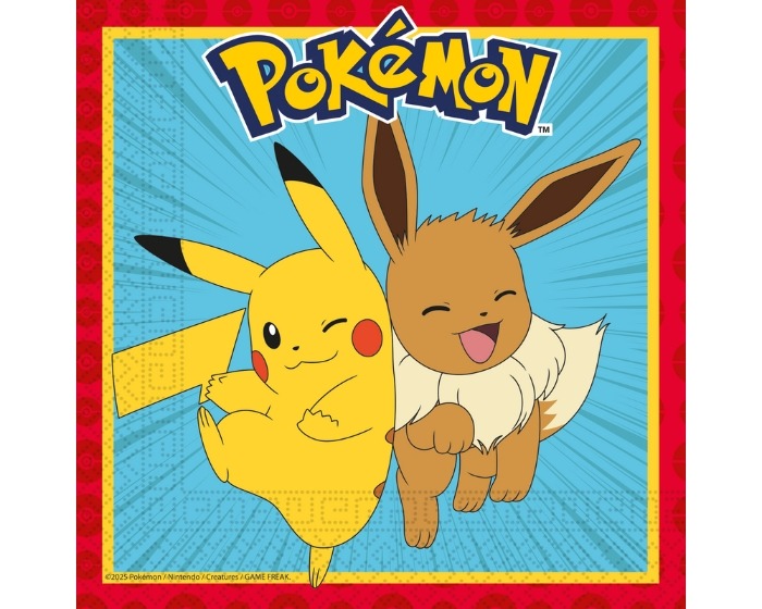 Servetten Pokemon - Pikachu&Eevee - 20 stuks afbeelding