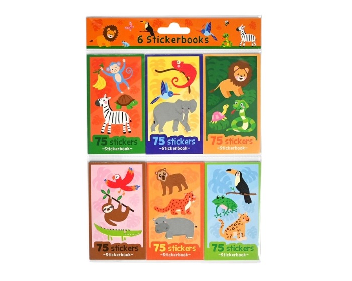 Stickerboekje Jungle Dieren - 6 stuks afbeelding
