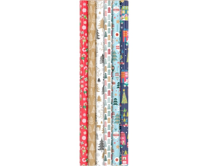 Cadeaupapier Kerst - 70x200cm - 6 rollen afbeelding