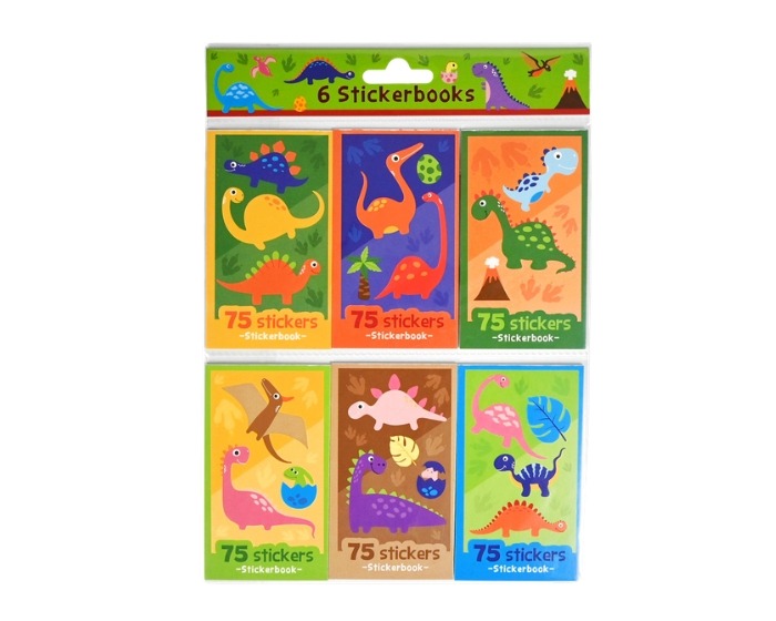 Stickerboekje Dinosaurus - 6 stuks afbeelding