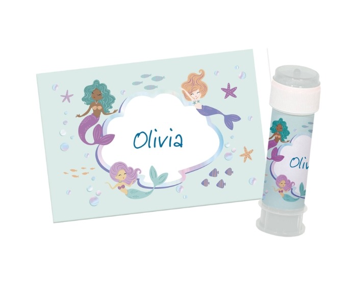 Bellenblaas Stickers Zeemeermin - Mermaid Magic - 6 stuks afbeelding