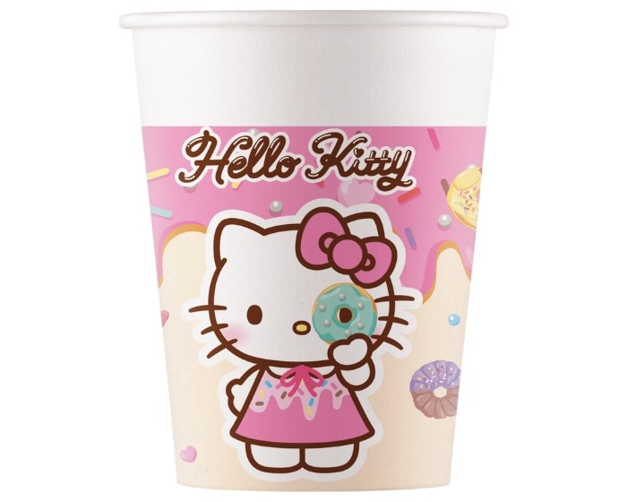 Bekers Hello Kitty&Kuromi - 200ml - 8 stuks afbeelding