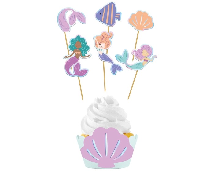 Cupcake Decoratieset Mermaid Magic - 6 stuks afbeelding