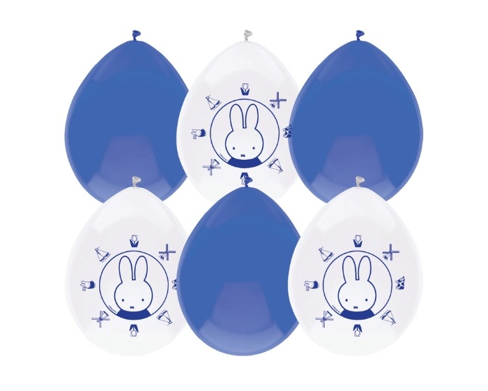 Ballonnen Nijntje Delfts Blauw - 30cm - 6 stuks afbeelding