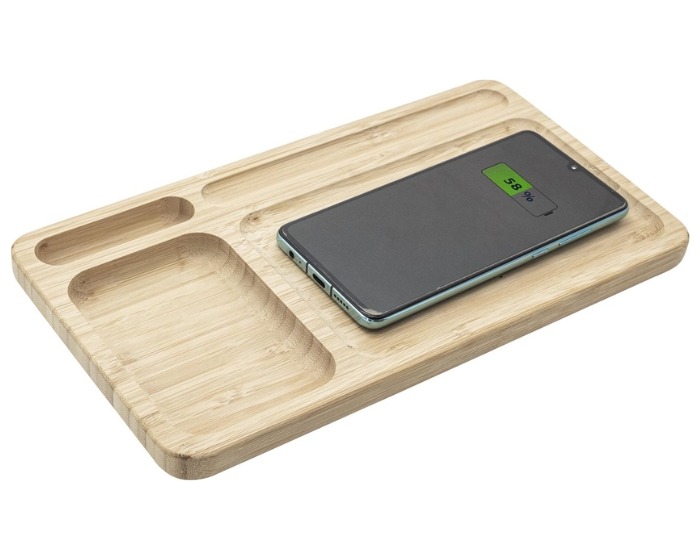 Oplaadbare Draadloos Organizer Bamboe Soundlogic afbeelding