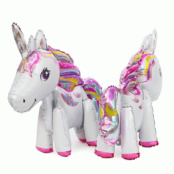 3D Folieballon Unicorn Regenboog afbeelding