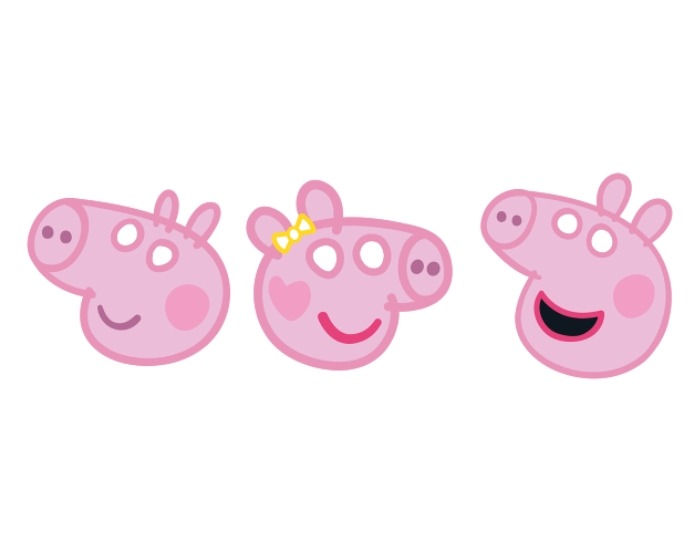Maskers Peppa Pig - 6 stuks afbeelding