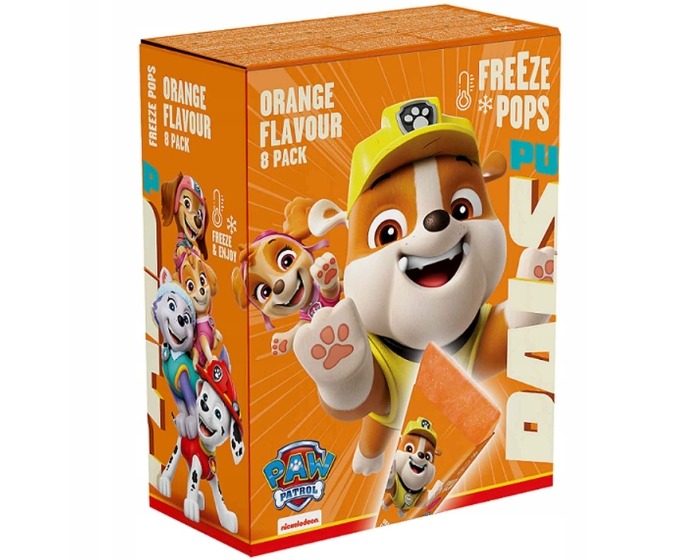 Freeze Pops Sinaasappel Paw Patrol - 62ml - 8 stuks afbeelding