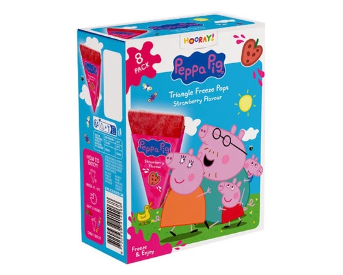 Peppa Pig Triangle Freeze Pops Aardbei - 62ml - 8 stuks afbeelding