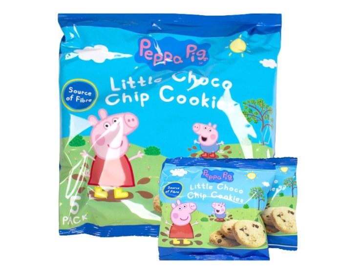 Peppa Pig Choco Chip Cookies - 100gr - 5 zakjes *THT 17-10-2025* afbeelding