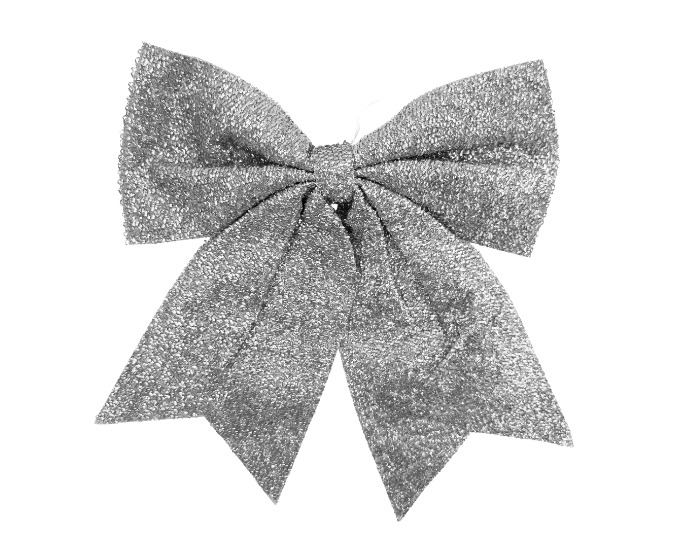 Kerststrik Zilver- 25cm afbeelding