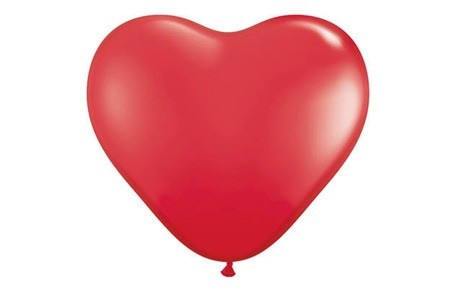 Ballon Hart Rood (10st) afbeelding