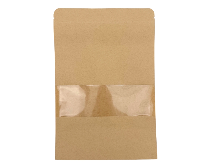 Bewaarzak Kraft met venster - 16x24cm - 12 stuks afbeelding