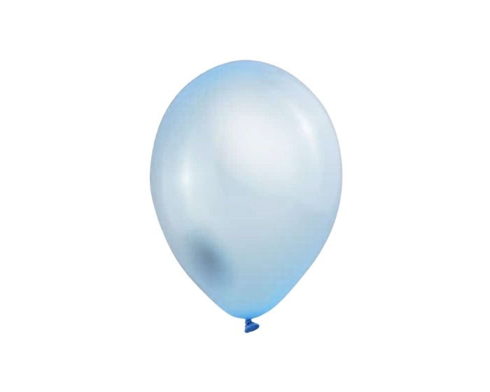 Mini Metallic Ballonnen Lichtblauw - 11cm - 20 stuks afbeelding