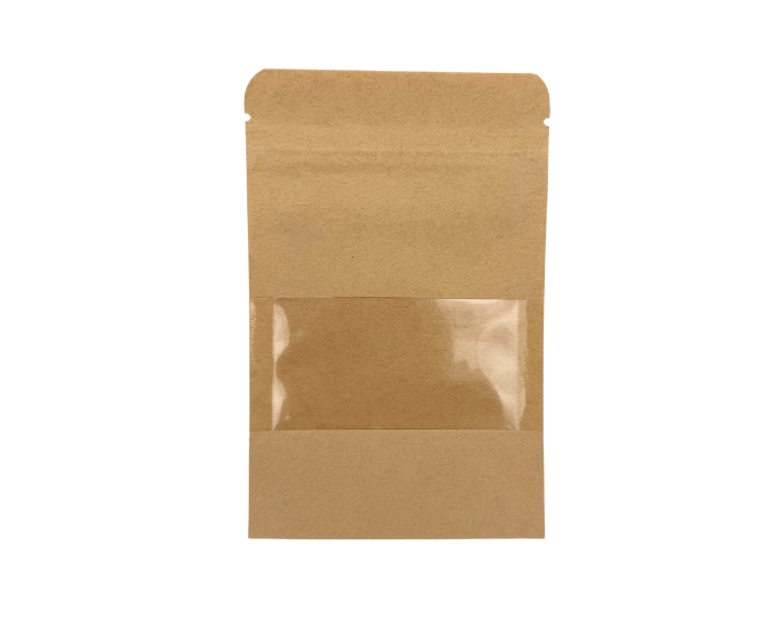 Bewaarzak Kraft met venster - 12x20cm - 12 stuks afbeelding