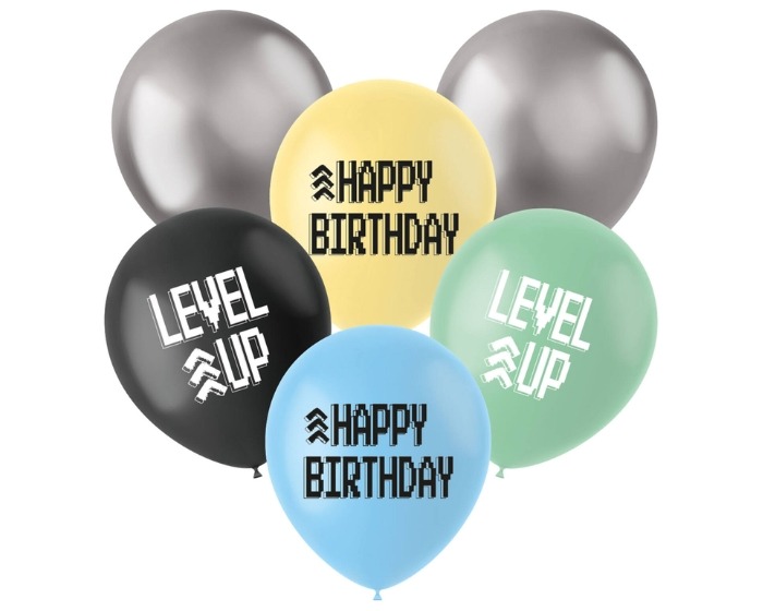 Ballonnen Level Up - 33cm - 6 stuks afbeelding