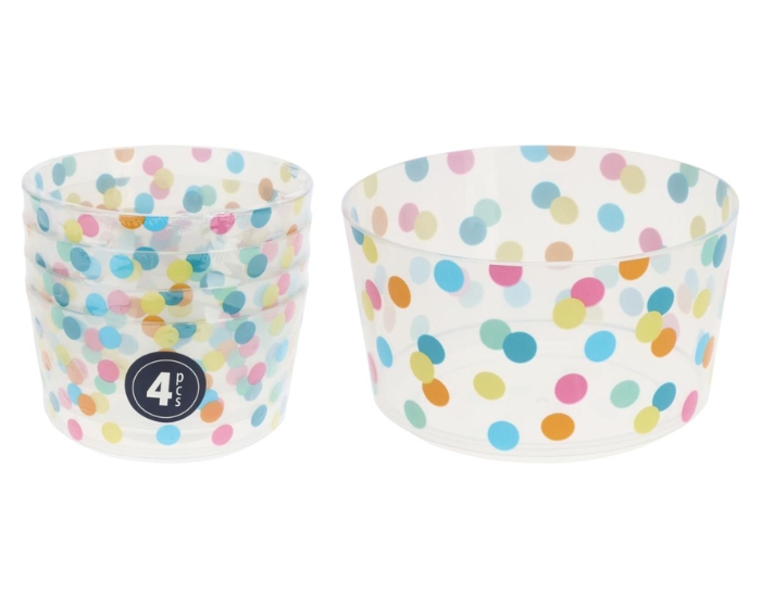 Herbruikbare Ronde Bakjes Confetti 11cm (4st) afbeelding