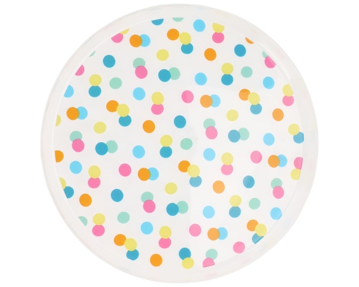 Herbruikbare Borden Confetti 22,5cm (4st) afbeelding