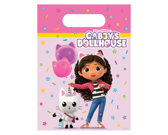 Plastic Uitdeelzakjes Gabby's Poppenhuis (6st) afbeelding