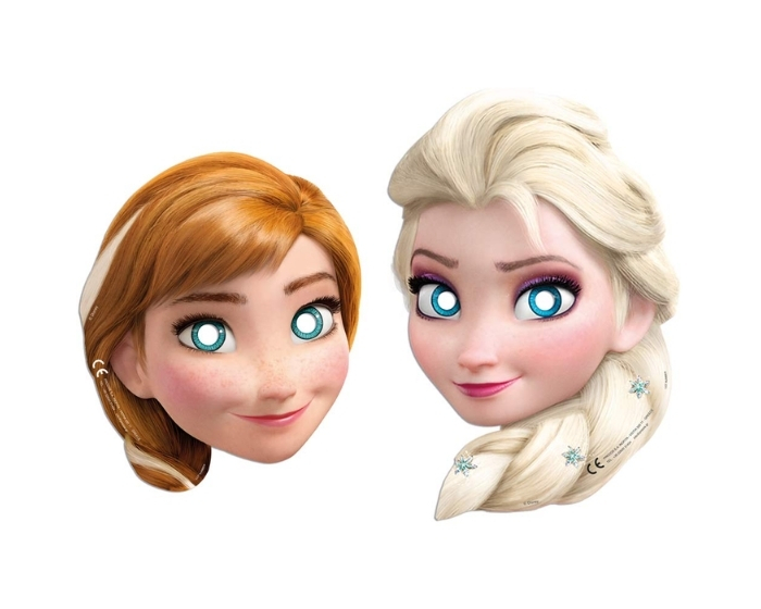 Maskers Frozen - 6 stuks afbeelding