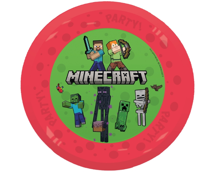Herbruikbare Borden Minecraft 21cm (4st) afbeelding