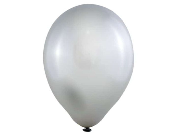 (50st) Metallic Ballonnen Zilver afbeelding