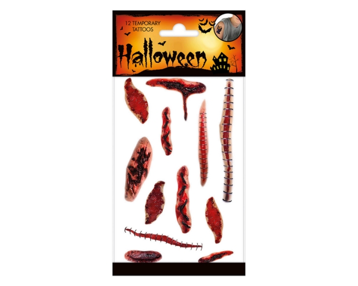 Tattoo Wonden - Halloween (12st) afbeelding