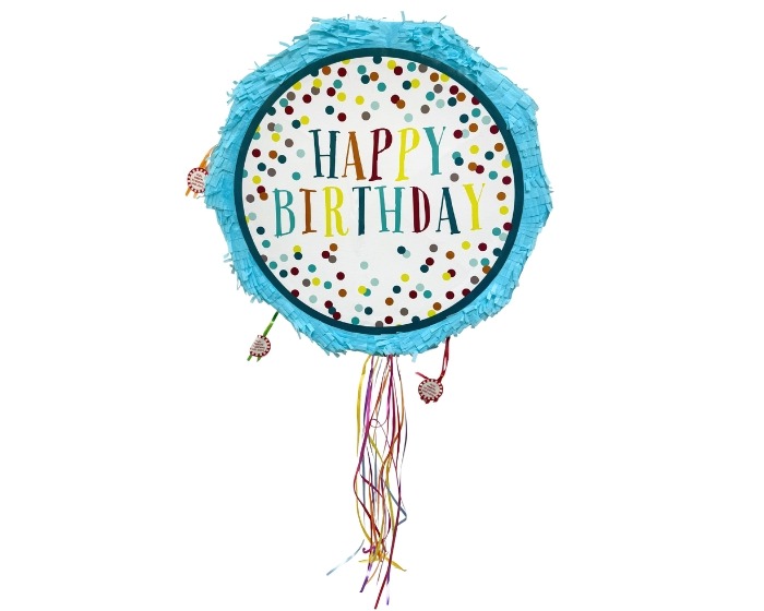 Pinata Happy Birthday Dots - 44cm afbeelding