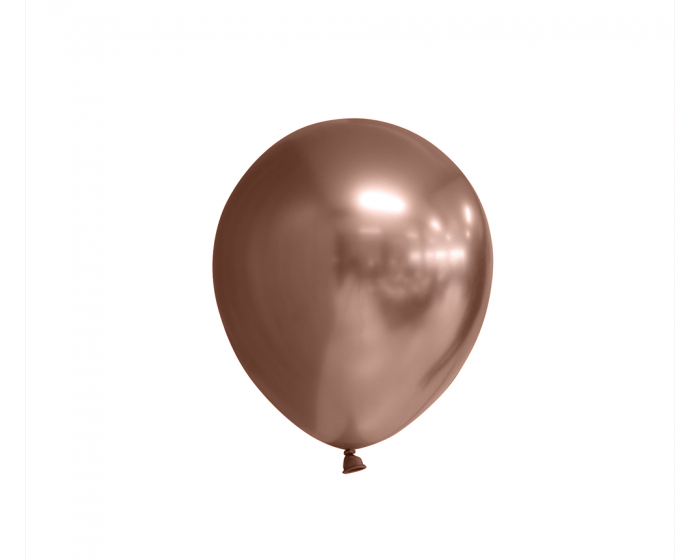 Mini Chroom Ballonnen Roségoud 11cm (20st) afbeelding