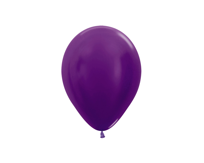 Mini Metallic Ballonnen Paars 11cm (20st) afbeelding