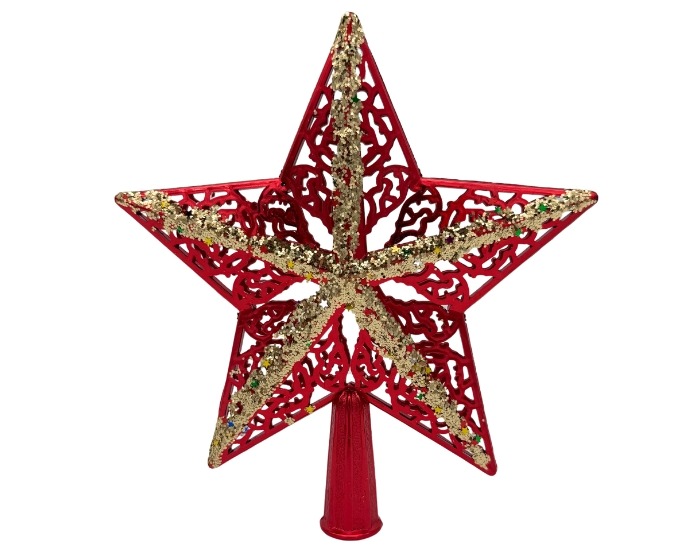 Kerstboompiek Ster Rood afbeelding