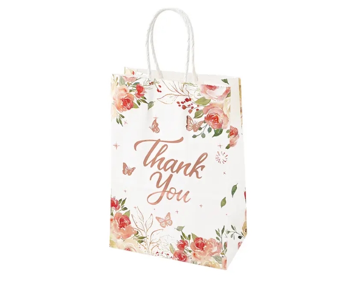 Cadeautasje Thank You Rozen - Roségoud (6st) afbeelding