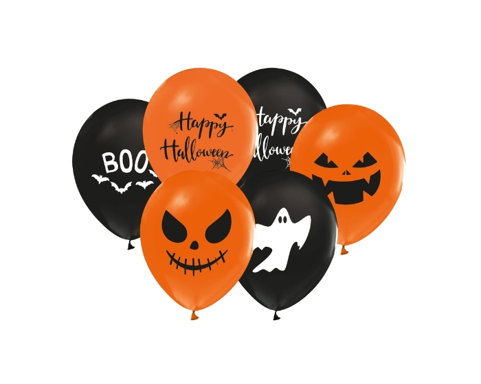 Ballonnen Halloween Zwart&Oranje (8st) afbeelding
