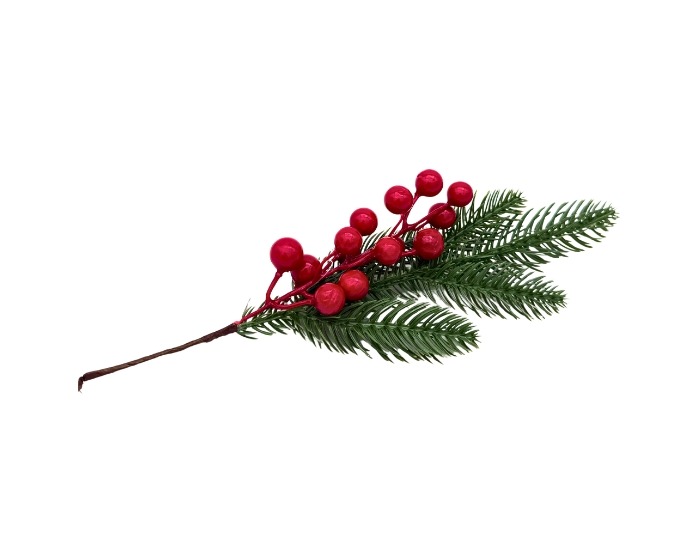 Kersttak met rode bessen - 27cm afbeelding