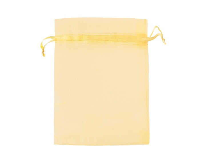 Organzazak M 9x13cm Goud (12st) afbeelding
