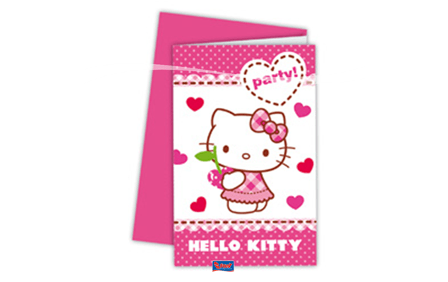 Uitnodiging Hello Kitty (6st) afbeelding