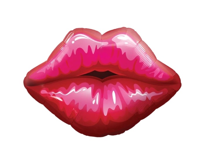 Folieballon Rode Lippen Big Kiss - 65x65cm afbeelding