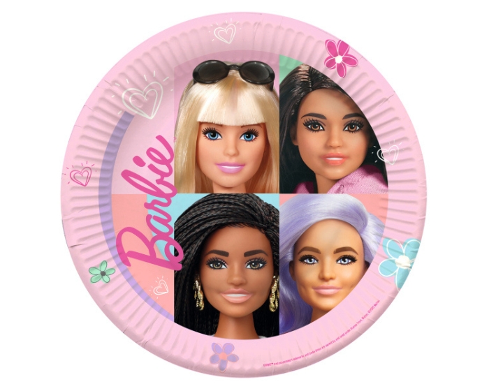 Papieren Borden Barbie Sweet Life– Ø23cm – 8 stuks afbeelding