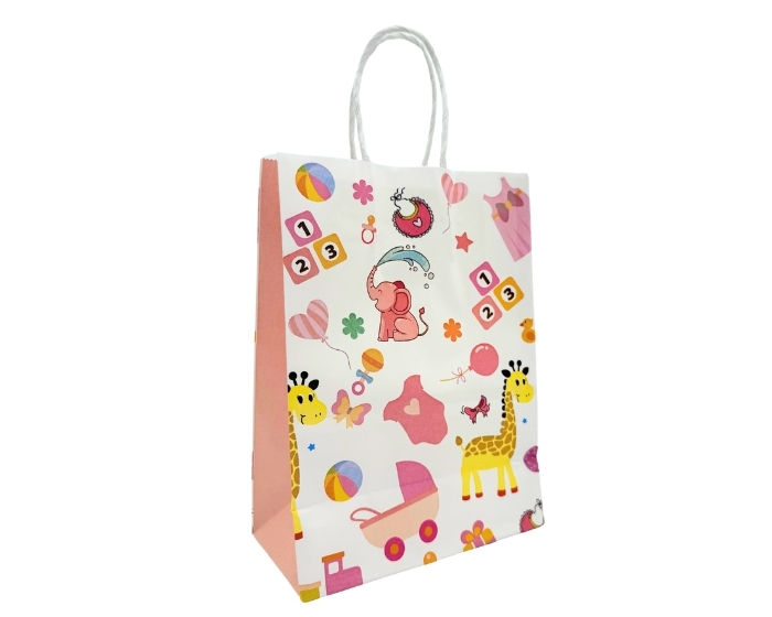 Cadeautasjes Baby Meisje - Roze - 6 stuks afbeelding