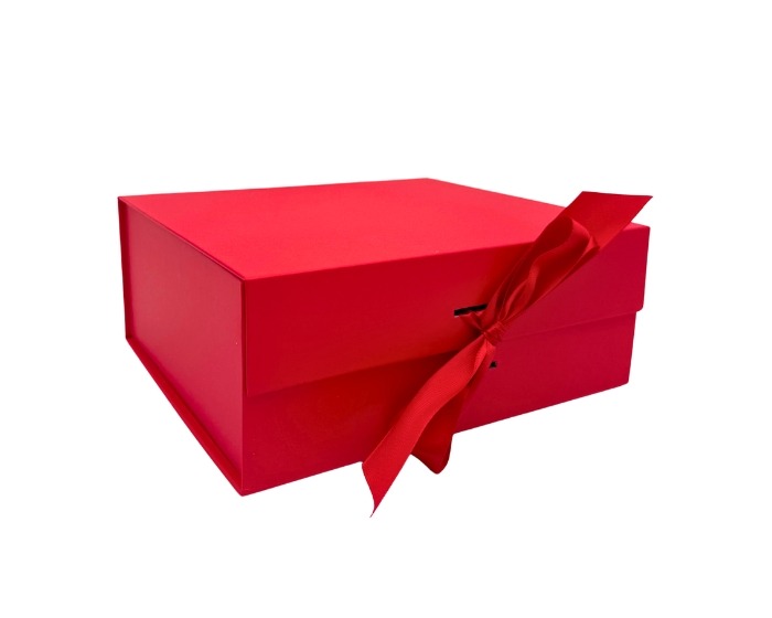 Luxe Cadeaudoos Klein Rood - 20x18,2x8cm afbeelding