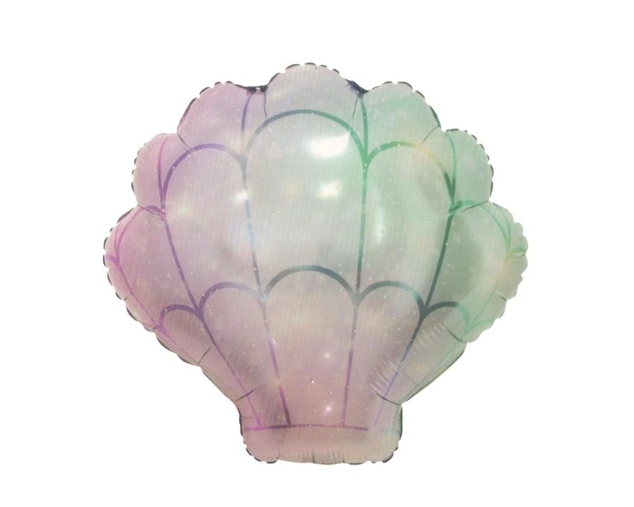 Folieballon Schelp Pastel - 48x54cm afbeelding