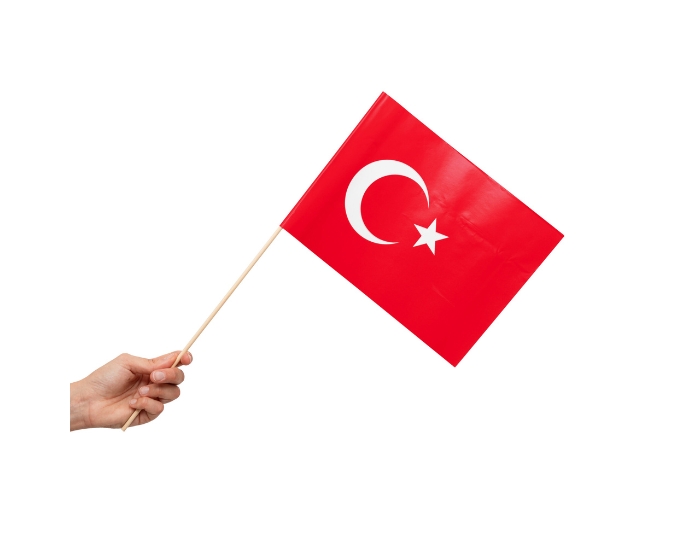 Zwaaivlaggetjes Turkije 20x30cm (10st) afbeelding