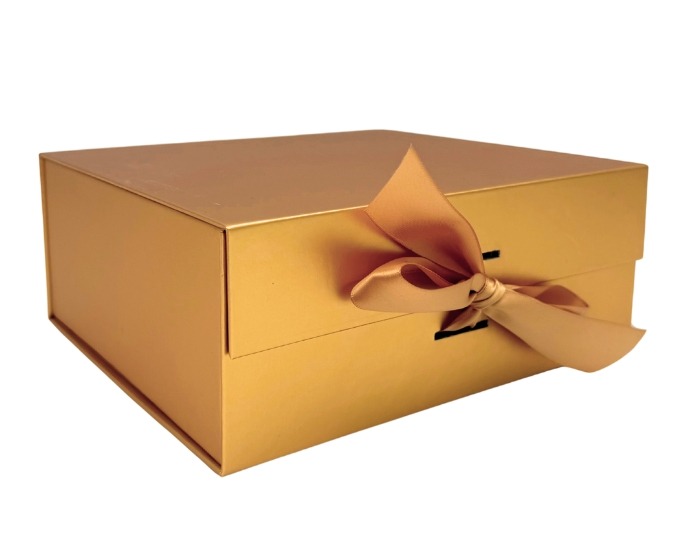 Luxe Cadeaudoos Groot Goud - 28,2x20,2x9,2cm afbeelding