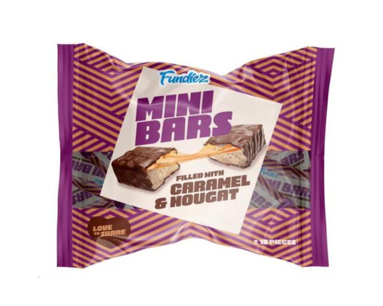 Mini Bars Caramel Nougat Fundiez (190gr) afbeelding