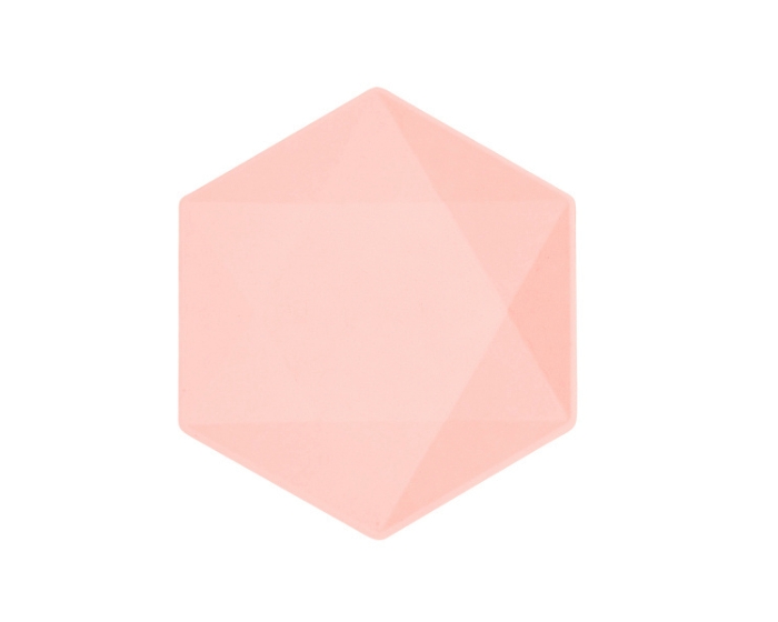 Borden - Hexagon Middel - Abrikoos - 6 stuks afbeelding