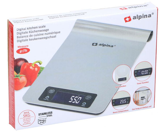 Alpina Digitale Keukenweegschaal afbeelding