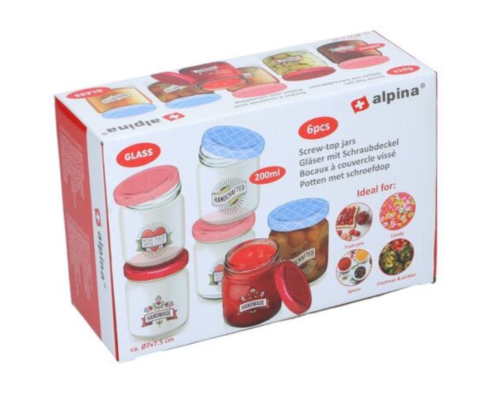 Alpina Potten met schroefdop (6st) afbeelding