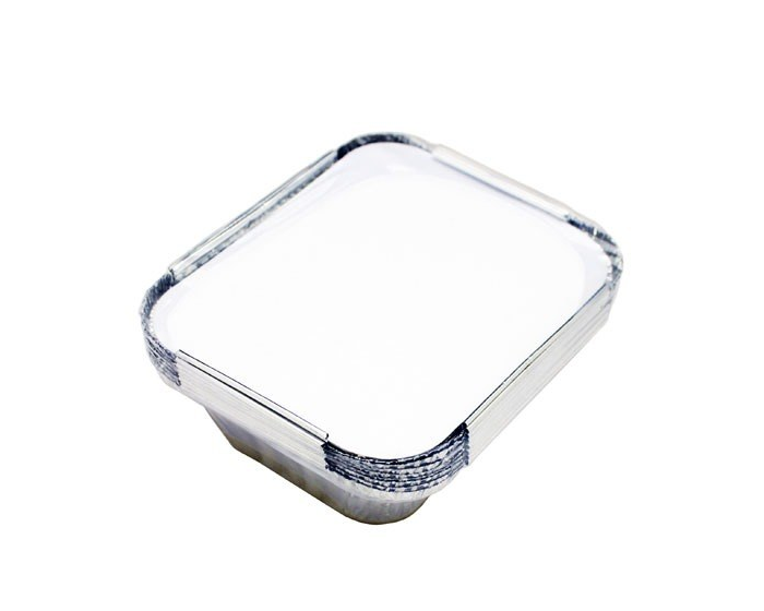 Aluminium Bak + Deksel 450ml (25st) afbeelding